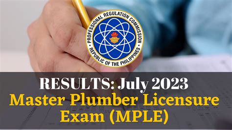 master plumber exam july 2023